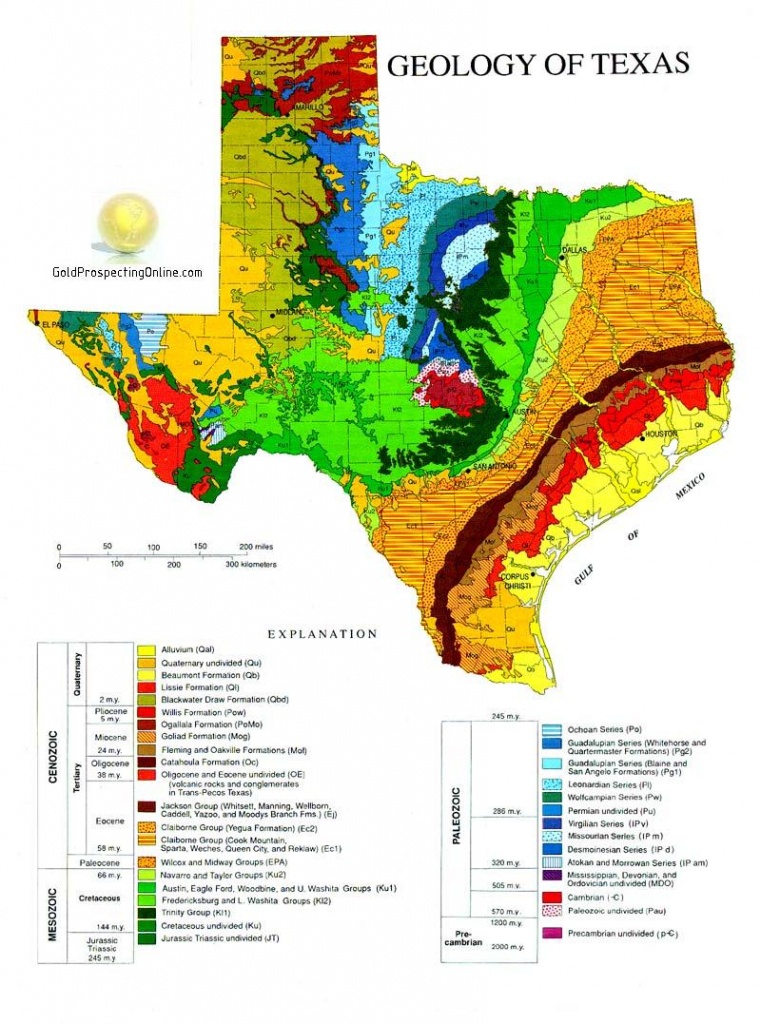Texas | Gold Prospecting Equipment,tips &amp;amp; Gold Maps - Gold Mines In Texas Map