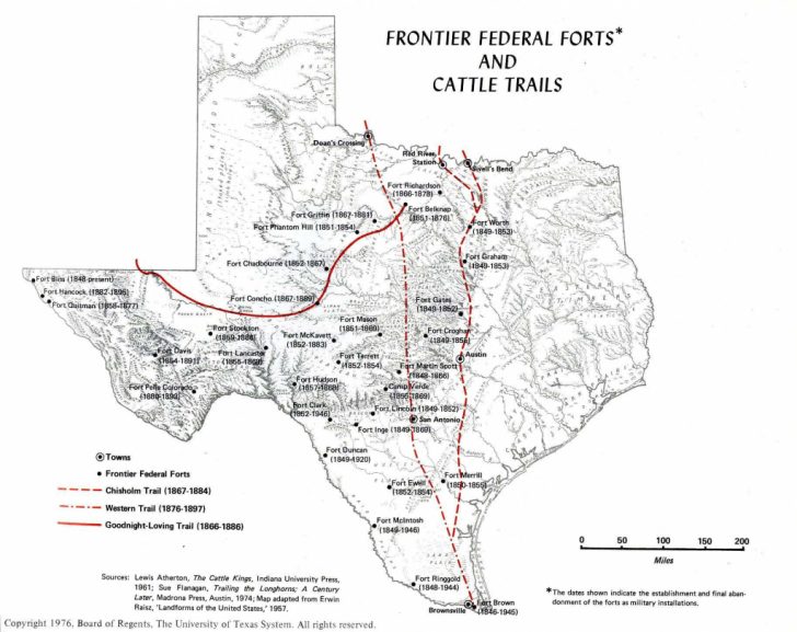 Texas Forts Trail Map