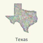 Texas Line Art Map Digital Artdavid Zydd   Texas Map Art