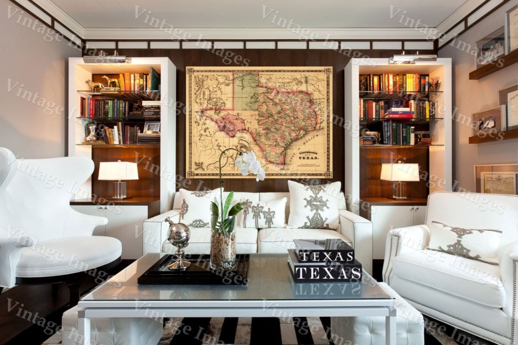 Texas Map Giant 1866 Old Texas Map Old West Map Antique Restoration - Giant Texas Wall Map
