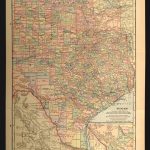 Texas Map Of Texas Wall Art Decor Large Oklahoma Map Antique | Etsy   Map Of Texas Art