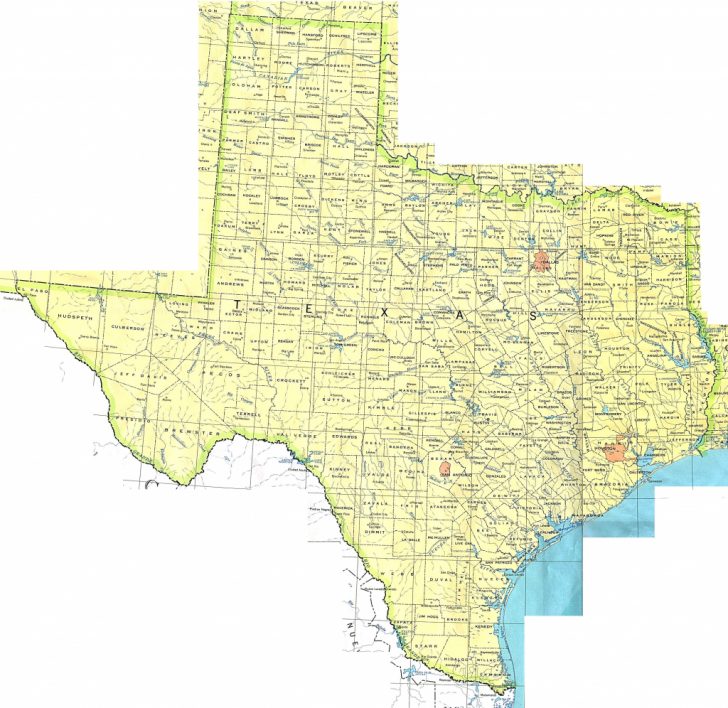 Texas Map With County Lines