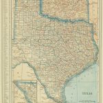 Texas & Oklahoma Map, 1921   Map Of Oklahoma And Texas Together