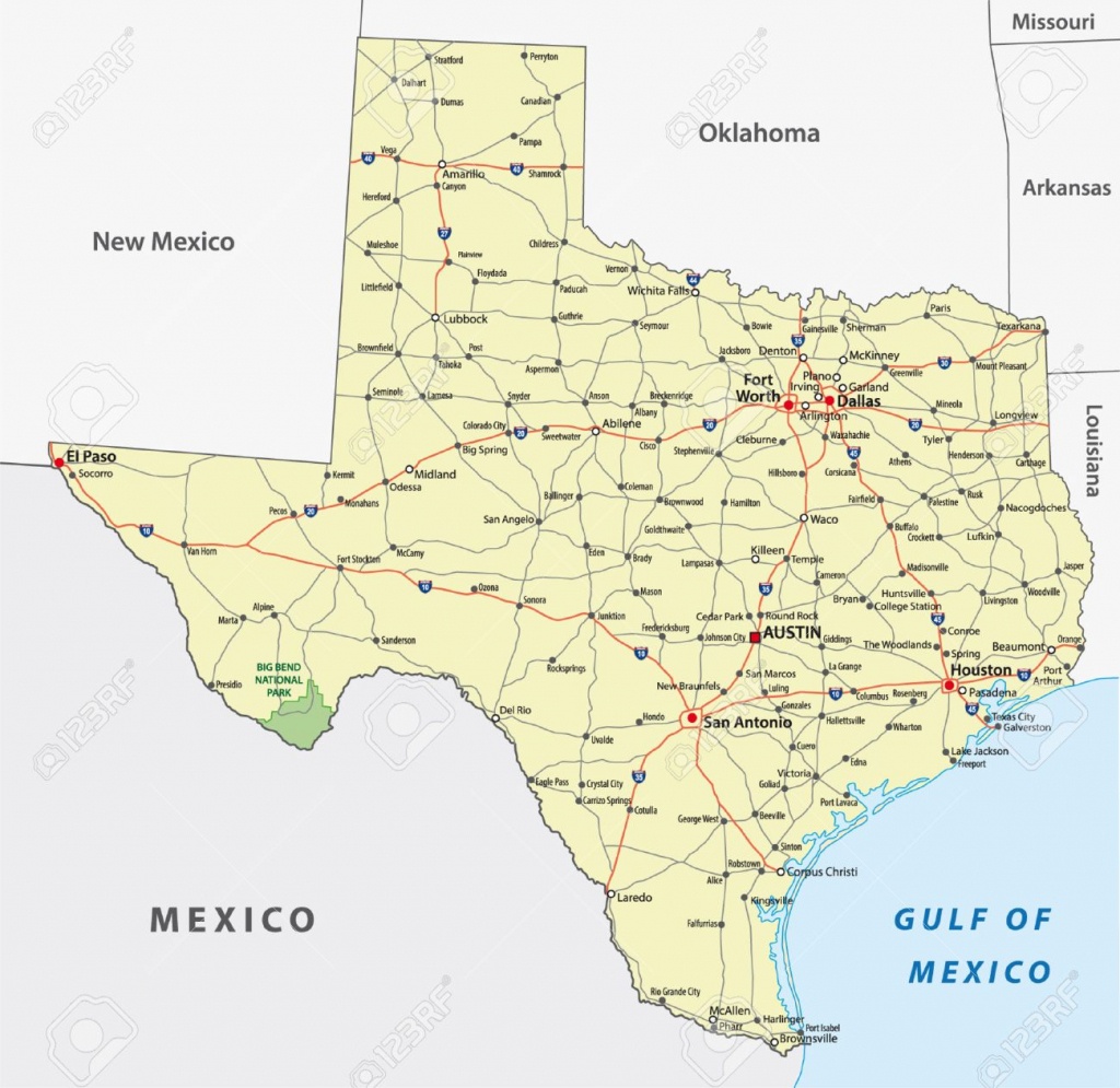 Texas Road Map Royalty Free Cliparts, Vectors, And Stock - Alice Texas Map
