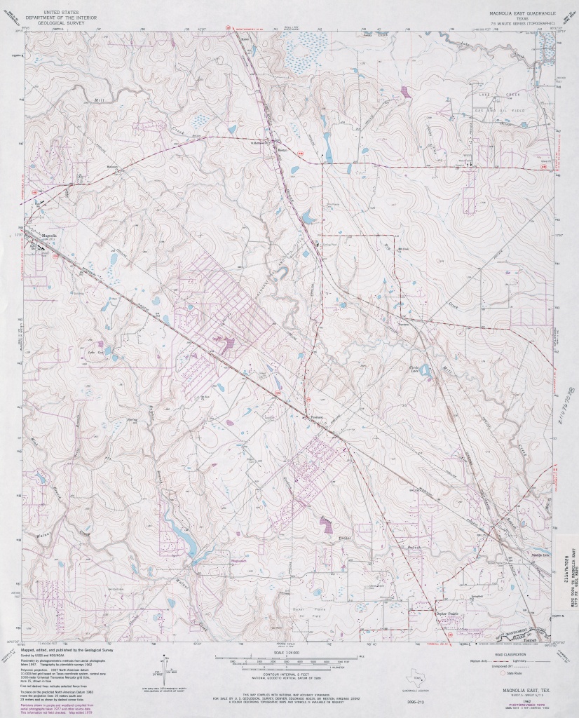 Texas Topographic Maps - Perry-Castañeda Map Collection - Ut Library - Magnolia Texas Map