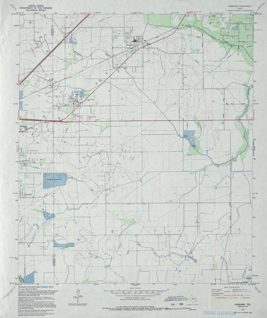 Texas Topographic Maps - Perry-Castañeda Map Collection - Ut Library - Winnie Texas Map