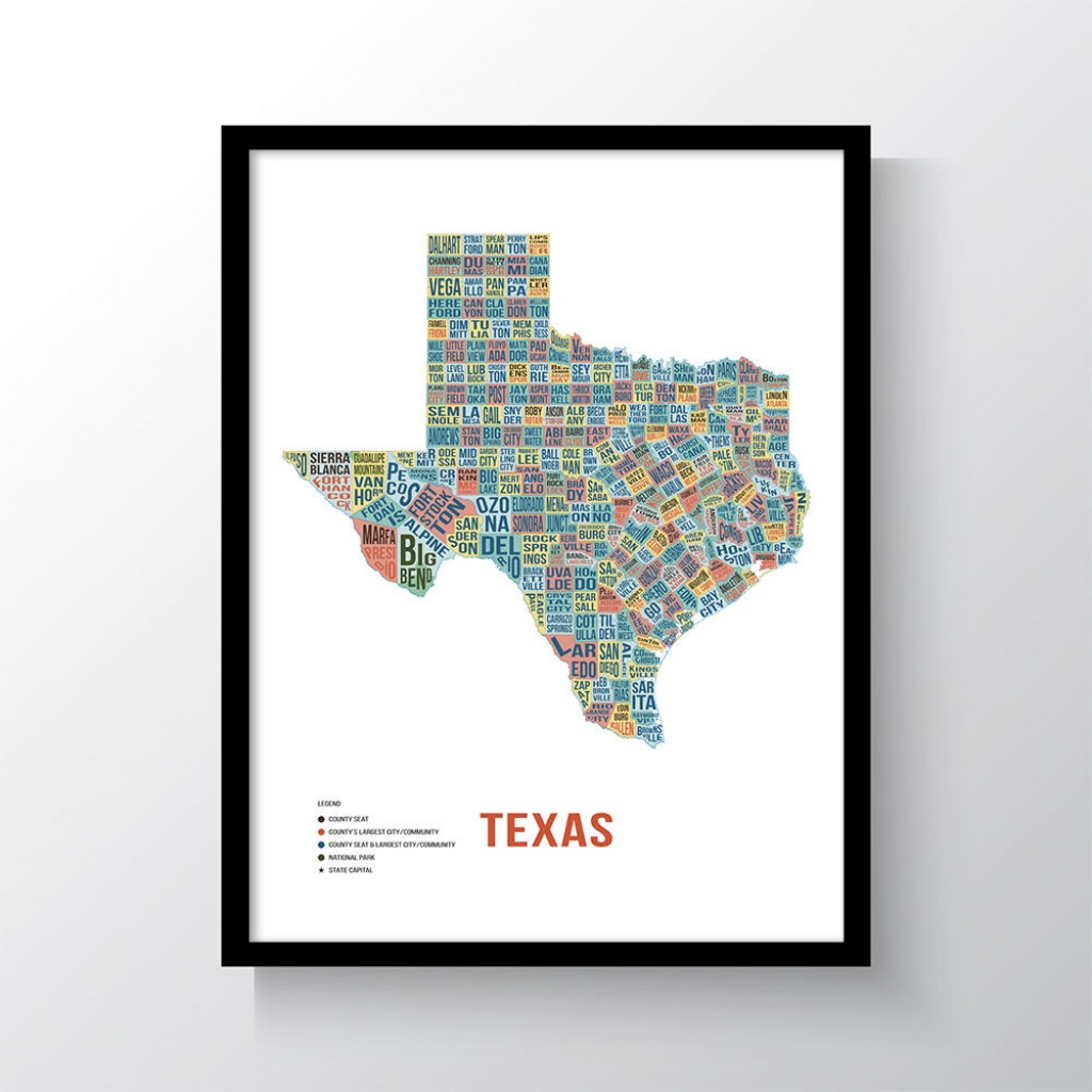 Texas Typography Printmappinners | Etsy - Texas Scratch Off Map