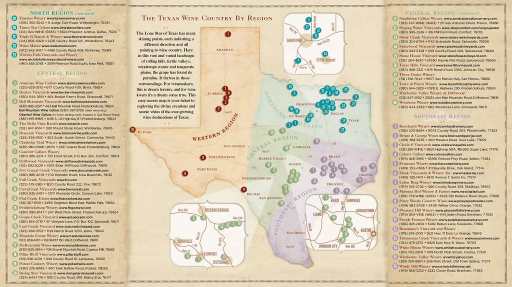 Texas Wine Country Map -Texas Has Eight Officially Recognized - Fredericksburg Texas Winery Map
