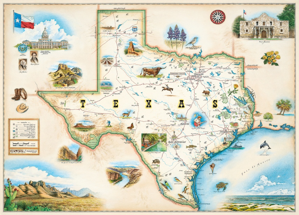 Texas (Xplorer Maps) Jigsaw Puzzle | Puzzlewarehouse - Texas Map Puzzle