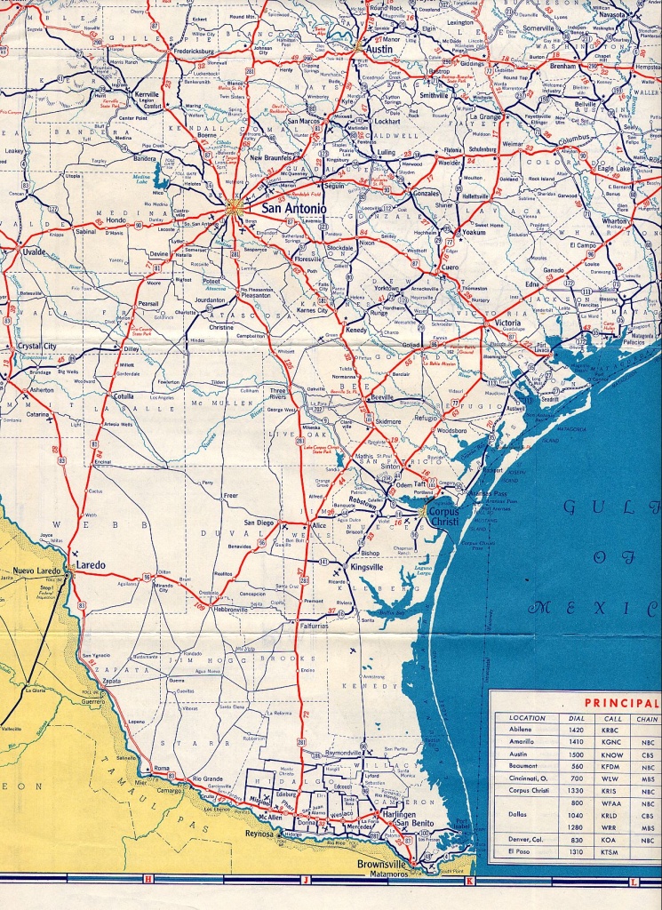 Texasfreeway &amp;gt; Statewide &amp;gt; Historic Information &amp;gt; Old Road Maps - South Texas Road Map