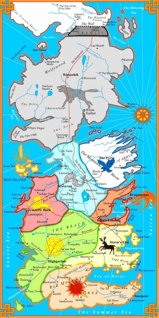 The Best Printable Map Of Westeros. Not Too Detailed To Print On One - Best Printable Maps