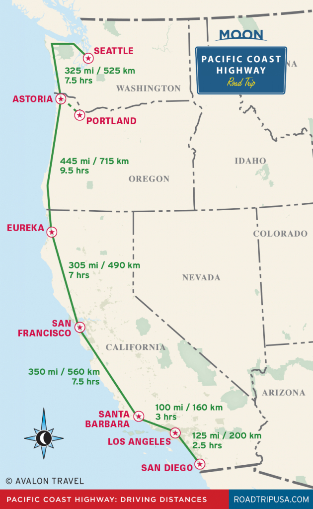 The Classic Pacific Coast Highway Road Trip | Road Trip Usa - California Coastal Trail Map