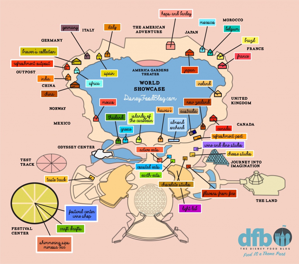 The Disney Food Blog 2018 Epcot Food And Wine Festival Map! | The - Epcot Park Map Printable