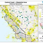 The Great California Shakeout   Central Coast Area   Map Of Central And Northern California Coast