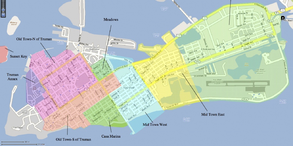 The Neighborhoods Of Key West | Historic Key West Vacation Rentals - Street Map Of Key West Florida