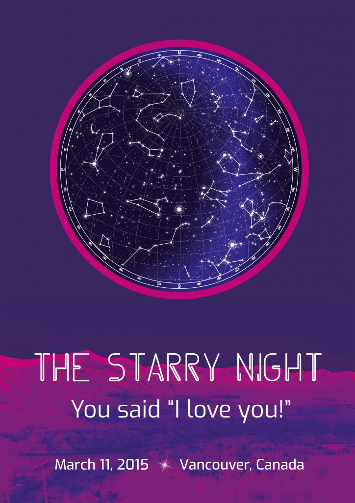 The Night We First Met Digital Star Map, Customized Sky Chart Poster - Printable Star Map