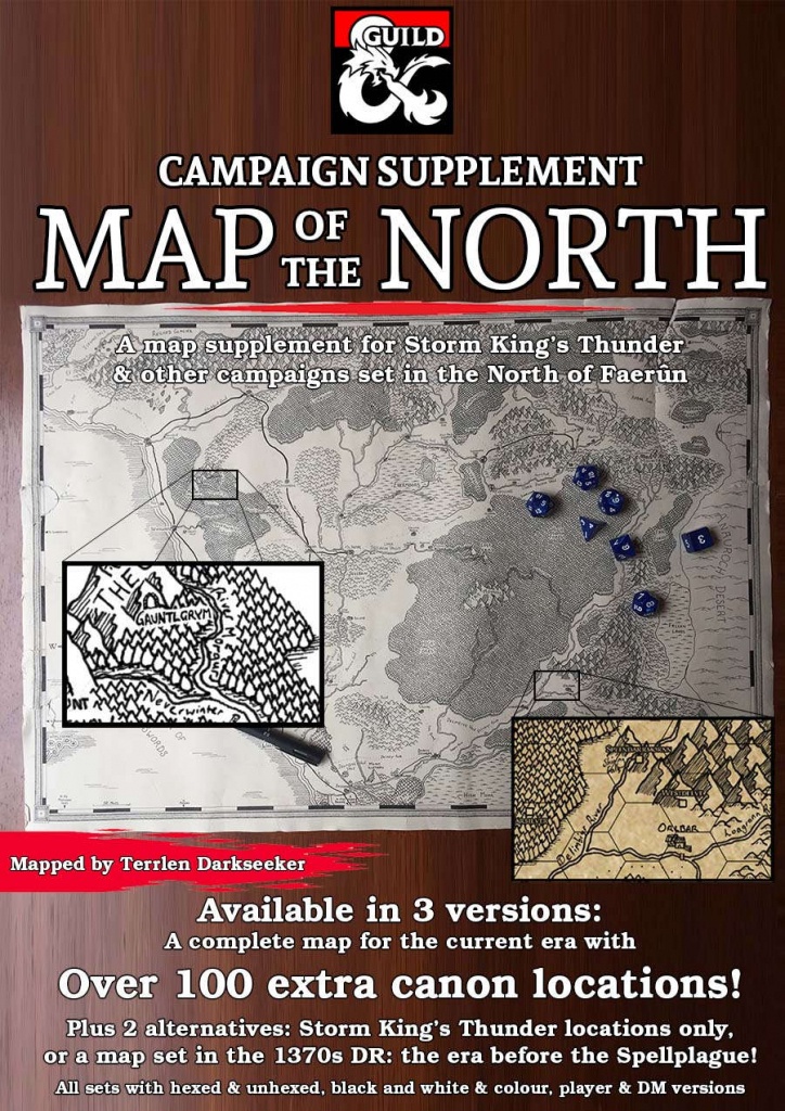 The North Campaign Map - Dungeon Masters Guild | Dungeon Masters Guild - Storm King&amp;#039;s Thunder Printable Maps