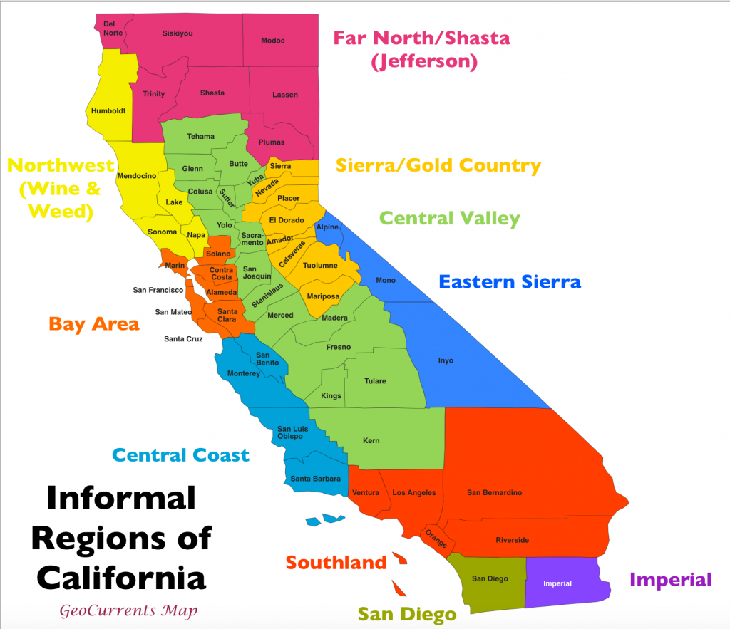 The Regionalization Of California, Part 2 - California Valley Map