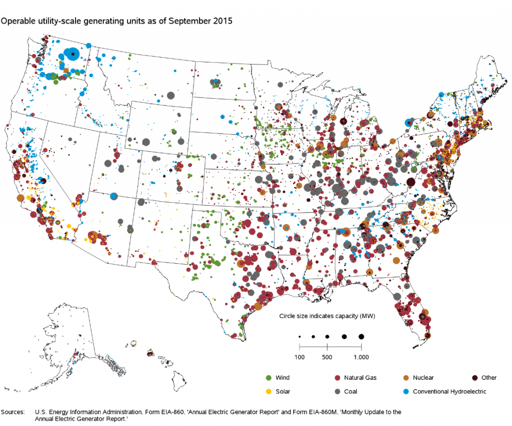 The U.s. Electricity System In 15 Maps - Sparklibrary - Florida Power Grid Map