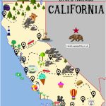 The Ultimate Road Trip Map Of Places To Visit In California   Hand   California Road Map