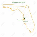 The Vector Map Of The University Of South Florida Usf Three..   Tampa St Petersburg Map Florida