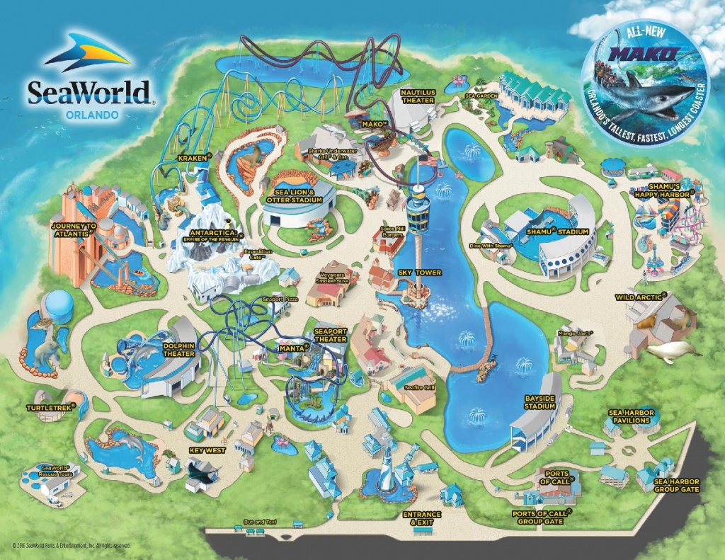Theme Park &amp;amp; Attractions Map | Seaworld Orlando | Places I&amp;#039;d Like To - Seaworld Orlando Map Printable