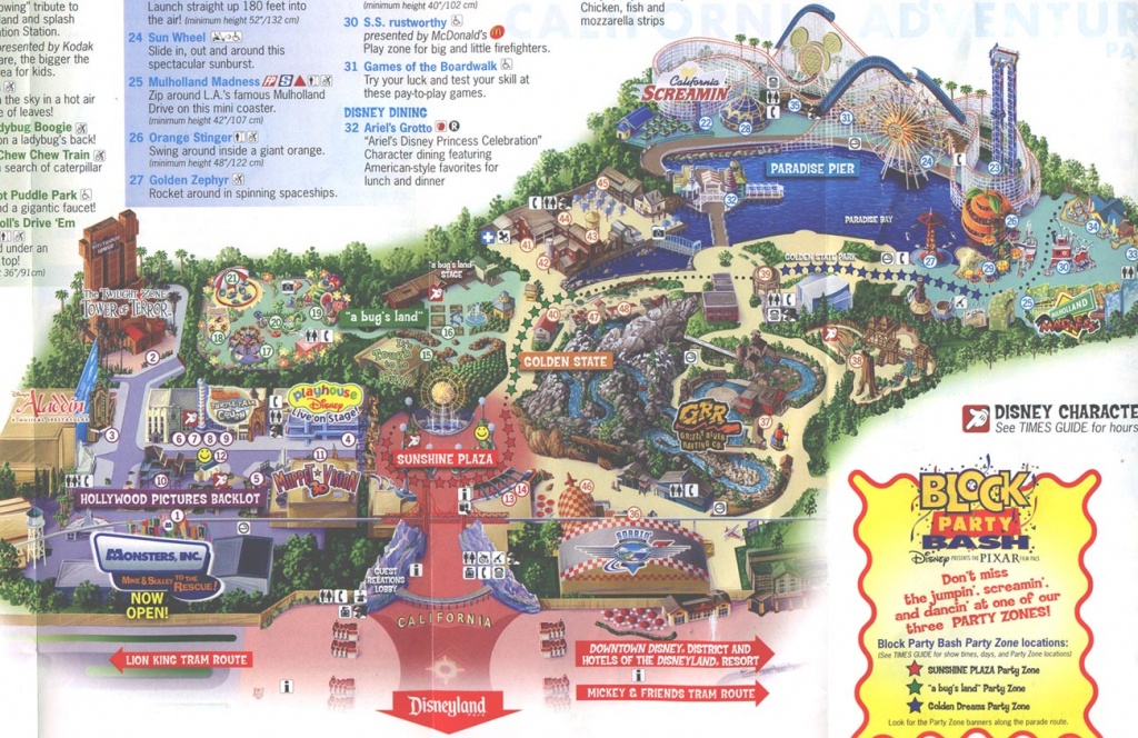 Theme Park Brochures Disney&amp;#039;s California Adventure - Theme Park - Amusement Parks California Map