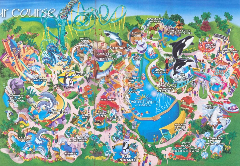 Theme Park Brochures Sea World Orlando - Theme Park Brochures - Sea World Florida Map