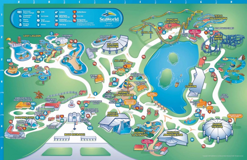 Theme Park Brochures Sea World San Antonio - Theme Park Brochures - Seaworld San Antonio Printable Map