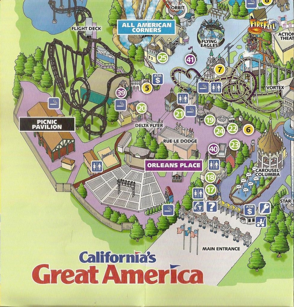 Theme Park Review • California Great America (Cga) Discussion Thread - California&amp;#039;s Great America Map