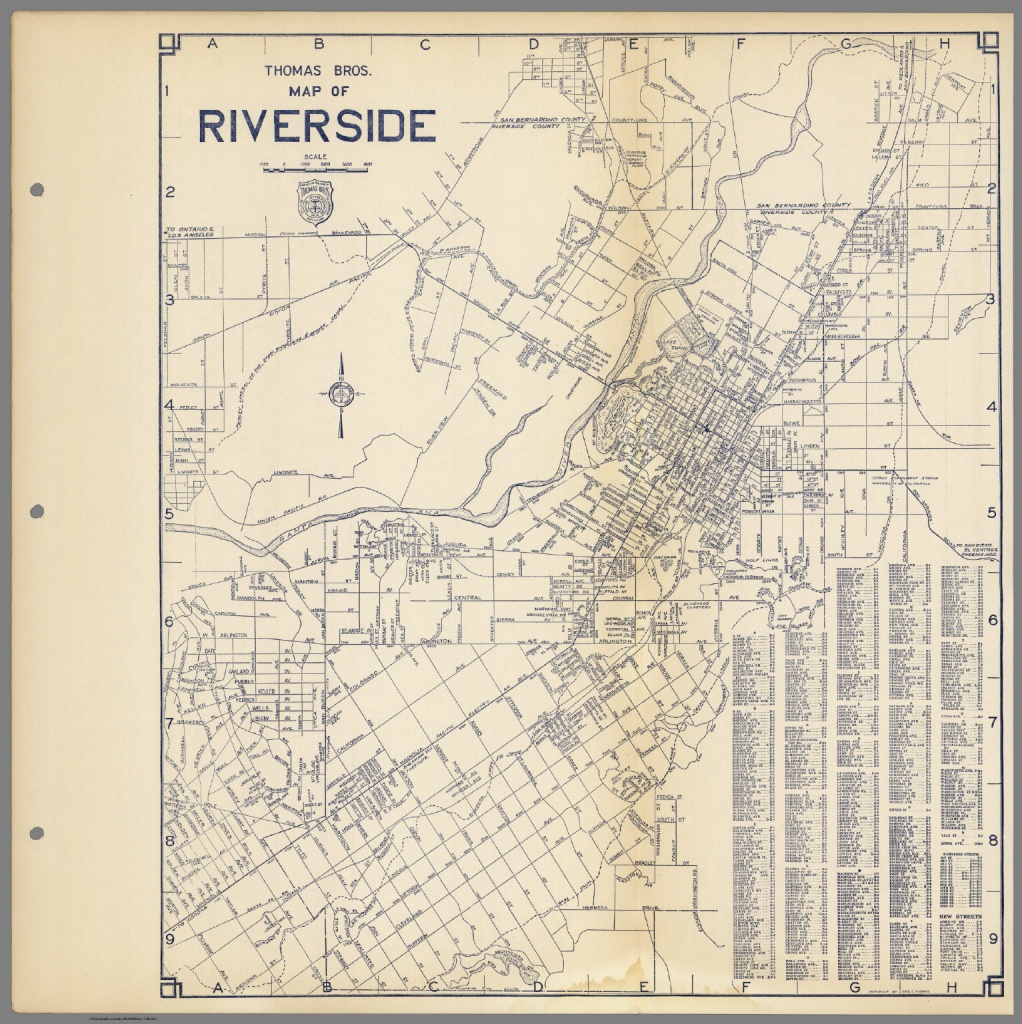 Thomas Bros. Map Of Riverside, California. - David Rumsey Historical - Thomas Bros Maps California