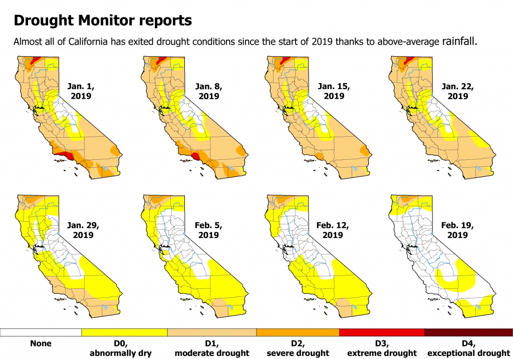 Time-Lapse Map Shows How Winter Rains Have Washed Away California&amp;#039;s - California Drought Map