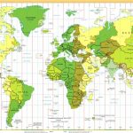 Time Zones Of The World Map (Large Version)   World Map Time Zones Printable Pdf