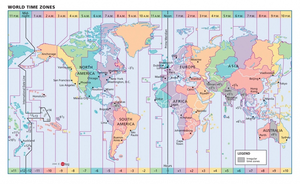 printable map of us time zones with state names