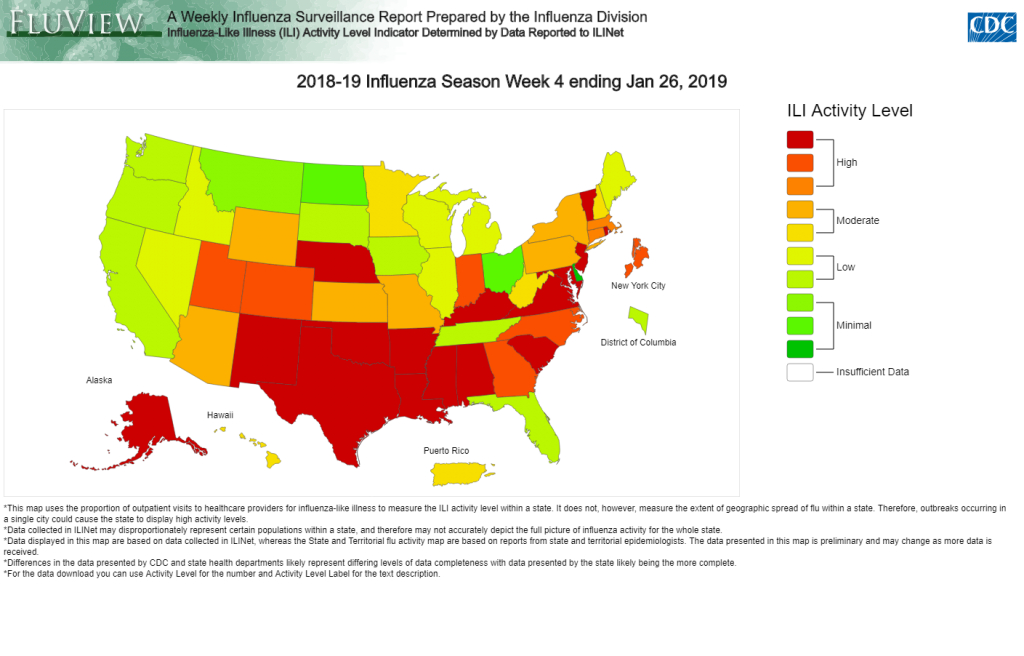 Tip-Texas-Flu-Update - The Immunization Partnership - Texas Flu Map 2017
