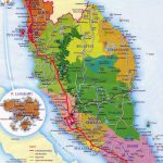 Tourist And Administrative Map Of West Malaysia With Roads, Cities   Melaka Tourist Map Printable