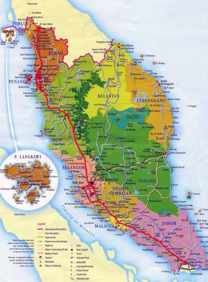 Melaka Tourist Map Printable