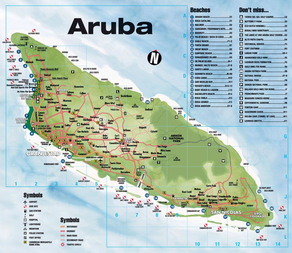 Tourist Map Of Aruba. Aruba Tourist Map. | Travel In 2019 | Aruba - Printable Map Of Aruba
