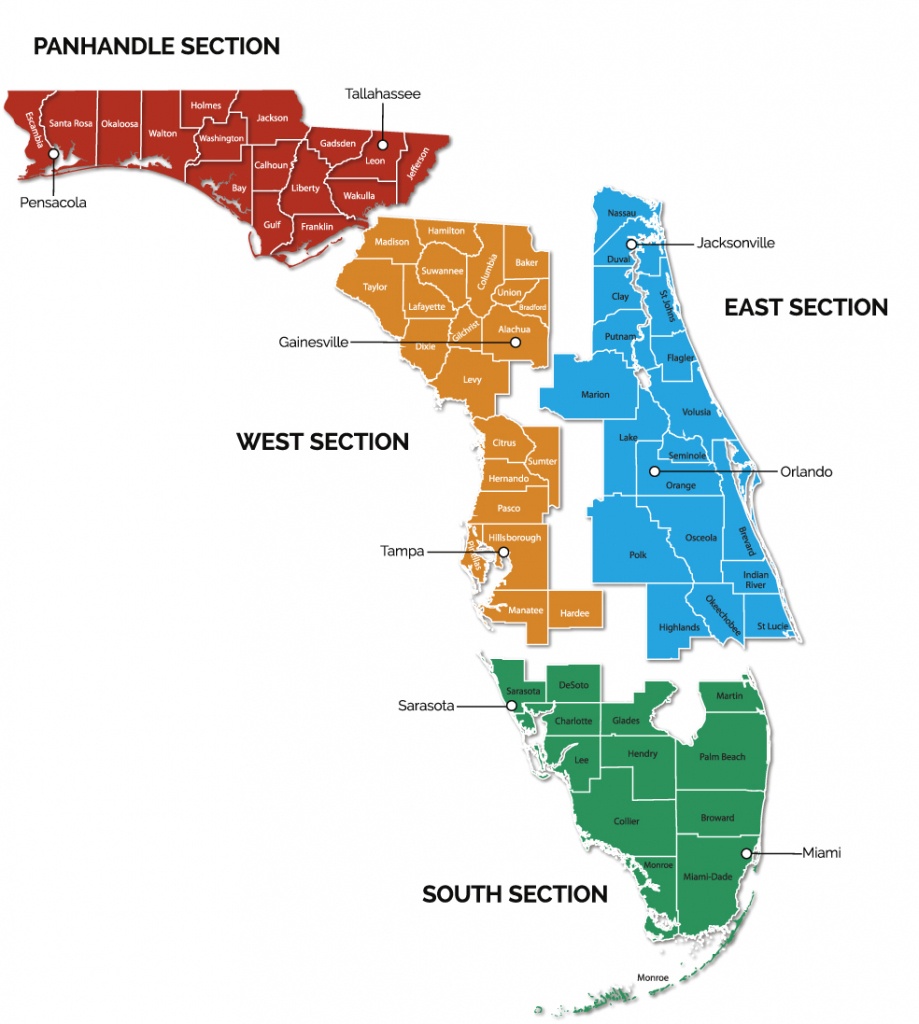 Trail Sections | Gfbwt - Florida Trail Map Pdf