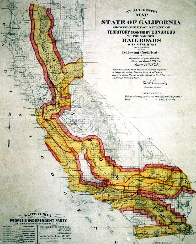 Transcontinental Railroad Maps - California Rail Pass Map