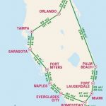 Travel Map Showing Driving Distances In Florida   Disney World   Dania Beach Florida Map