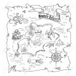 Treasure Island Map Kids Coloring Page Stock Photo, Picture And   Children's Treasure Map Printable
