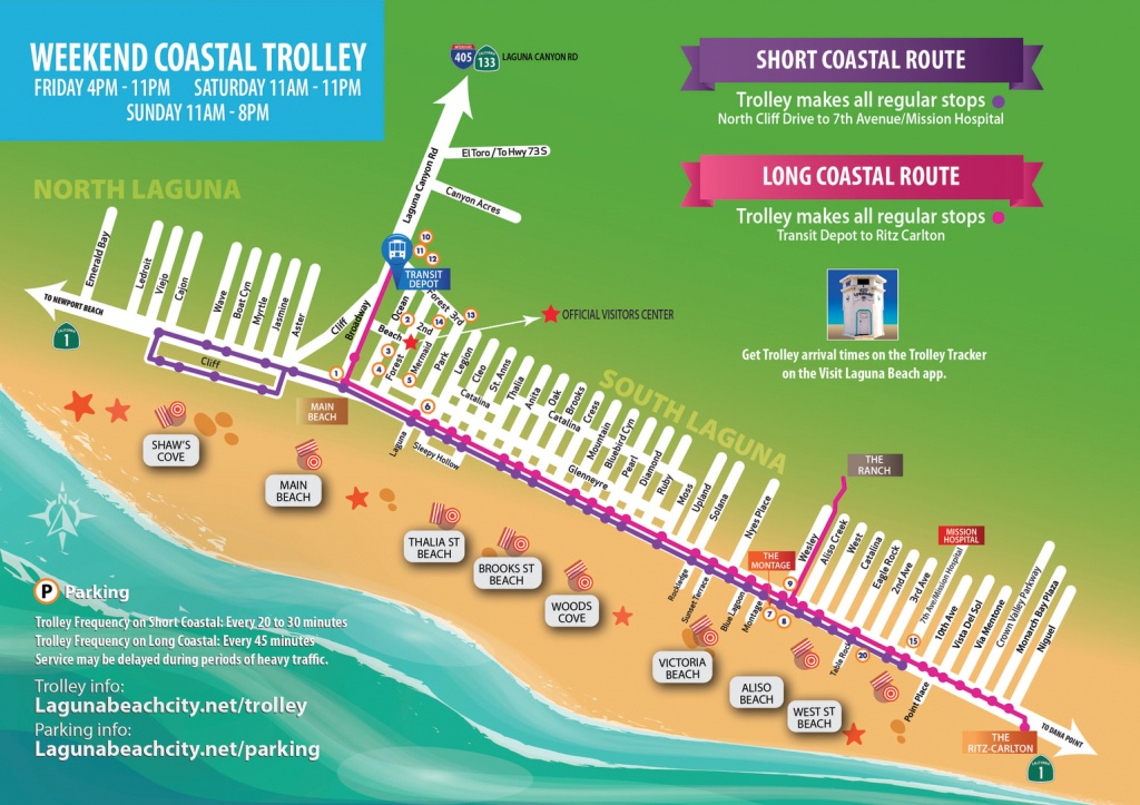 Trolley Information - Laguna Beach Chamber Of Commerce , Ca - Laguna Beach California Map