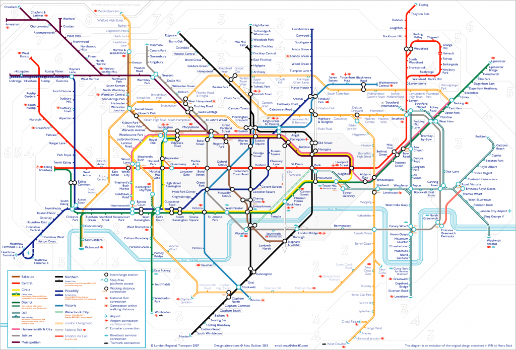 Tube Map | Alex4D Old Blog - London Underground Map Printable A4