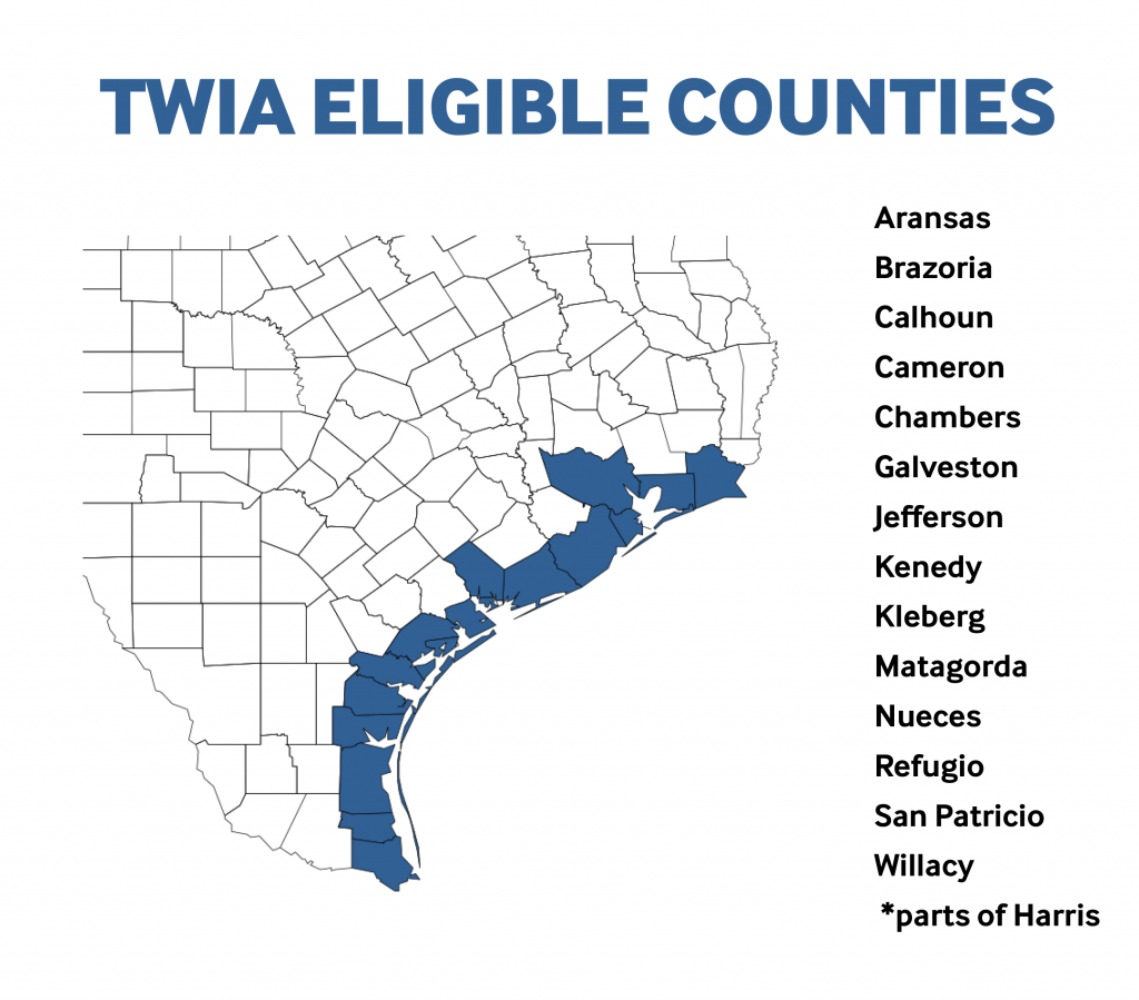 Twia - Office Of Public Insurance Counsel - Texas Windstorm Map Harris County