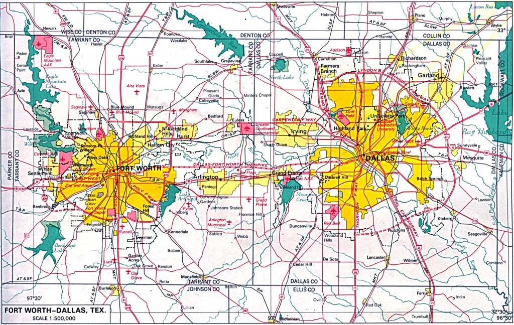 U.s. Metropolitan Area Maps - Perry-Castañeda Map Collection - Ut - Printable Map Of Dallas Fort Worth Metroplex
