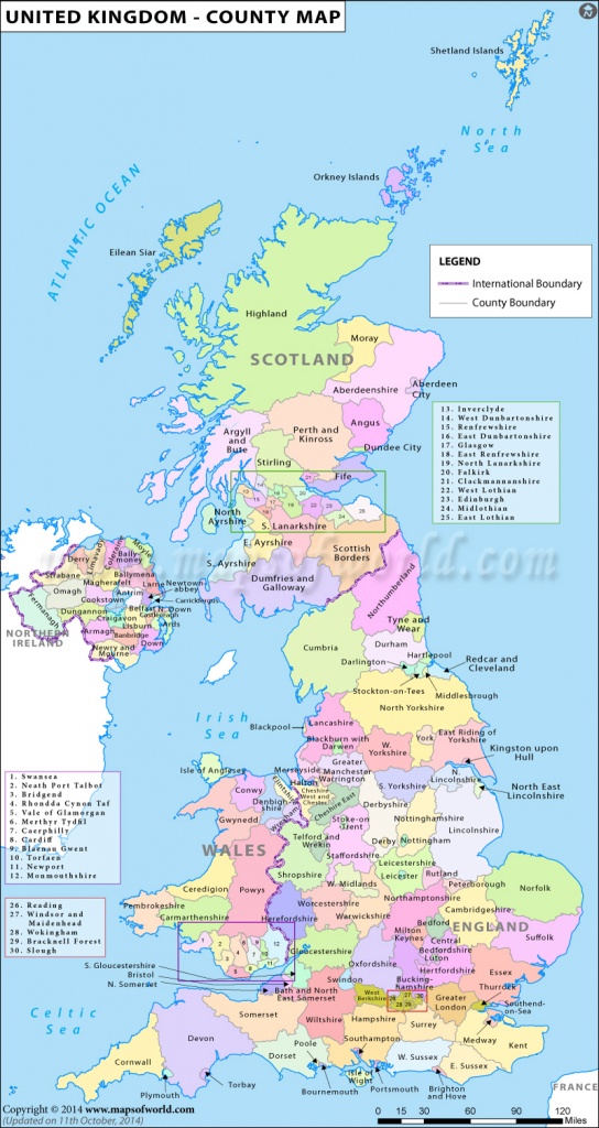 Uk Counties Map | Map Of Counties In Uk | List Of Counties In United - Printable Map Of Uk Counties