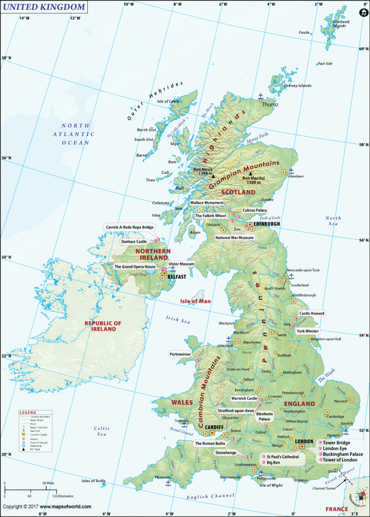 Uk Map, United Kingdom Map, Information And Interesting Facts Of Uk - Printable Map Of England With Towns And Cities