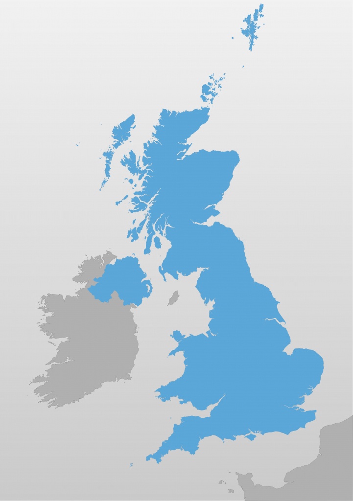 Uk Outline Map - Royalty Free Editable Vector Map - Maproom - Free Printable Map Of Uk And Ireland