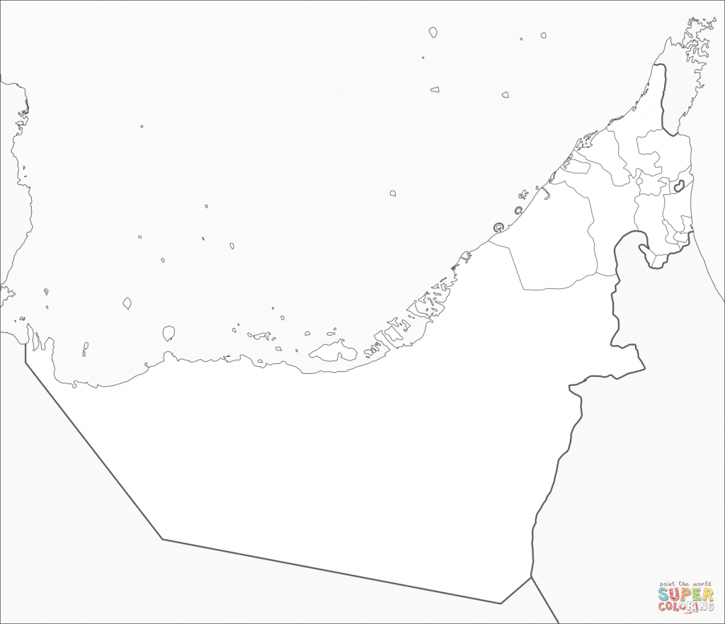 United Arab Emirates Map Coloring Page | Free Printable Coloring Pages - Outline Map Of Uae Printable